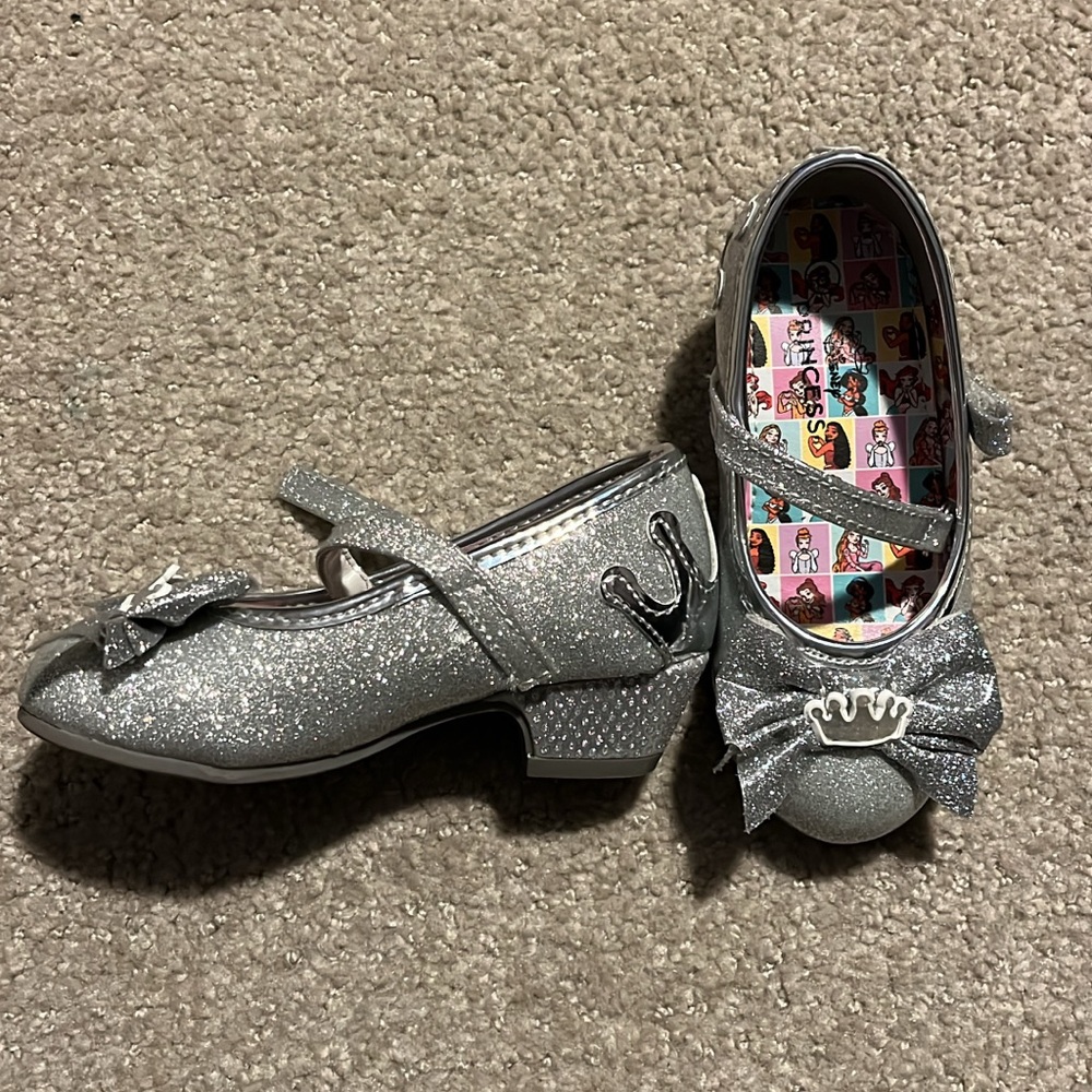 Disney Silver Glitter Kids Dress Shoes